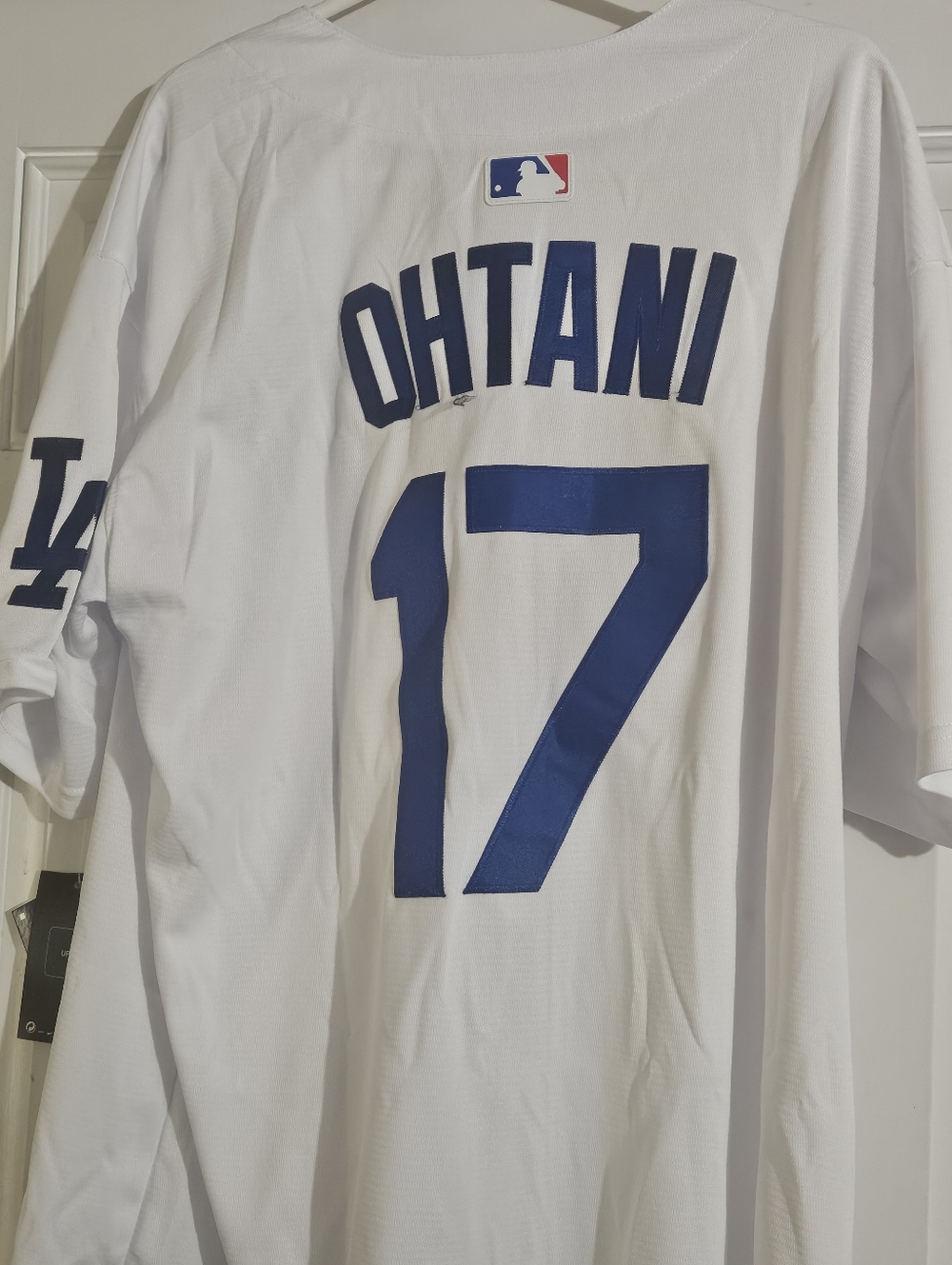 MLB White Jersey OHTANI #17 with Blue Lettering
